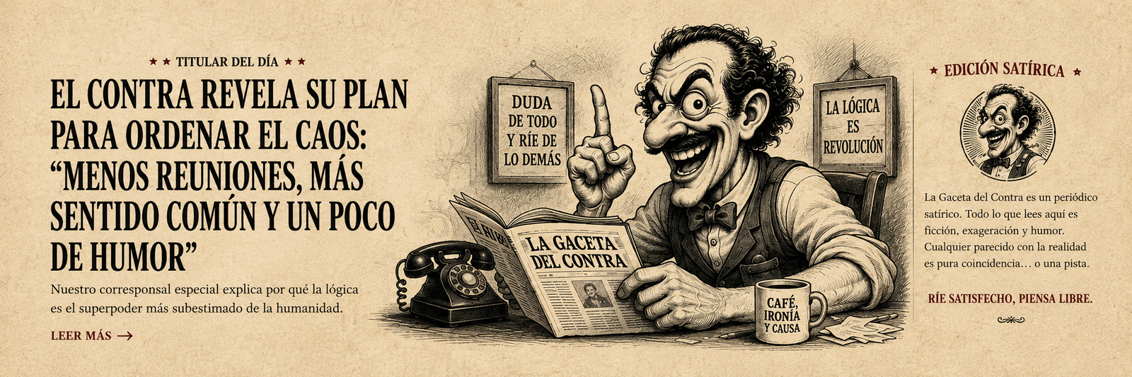 Portada principal de La Gaceta del Contra